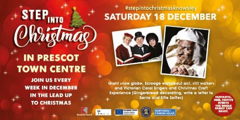 EdenPrescot's tweet image. Great family #Christmas entertainment today in #Prescot town centre! #Knowsley ❤️