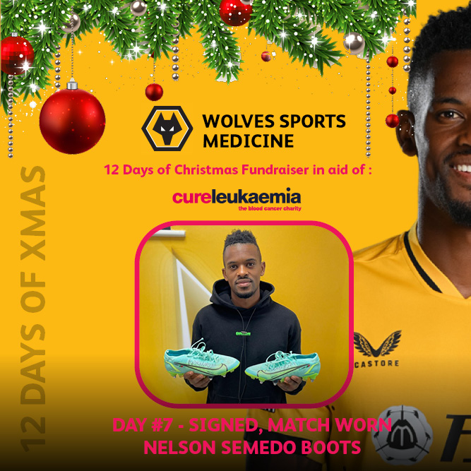 CureLeukaemia's tweet photo. ‼️ ONLINE AUCTION ‼️

Today we have a DOUBLE WHAMMY of amazing @Wolves memorabilia for day 7 of @WolvesSportMed's #12DaysofXmas fundraiser!

Place your bid now 👇👇
Dendoncker shirt: https://t.co/glu2YctThP
Semedo boots: https://t.co/i9cFDIjJTL

#WWFC #Wolves #Signed #Boots https://t.co/R17BZn2k4y