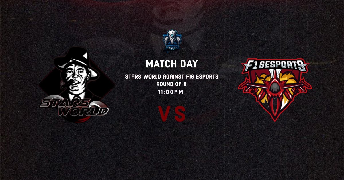Match Day 🗓
#StarsWorld 
🏆| <a href="/RAKCR_CHAMPION/">R A K C R</a> 
🆚| @F16_FIFA 
⌚| 11:00 PM