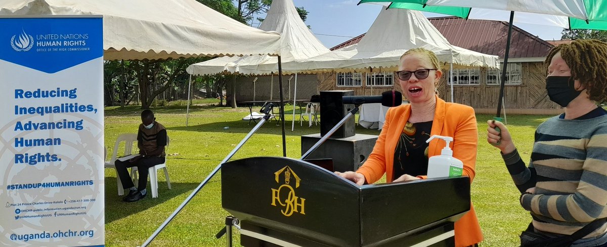 UNHumanRightsUG's tweet photo. "Sunscreens for people with #Albinism can be equated to ARVs for persons living with HIV/AIDS~@Olivenamutebi @Mglsd_UG @MinofHealthUG https://t.co/Fq5yzRbd0k