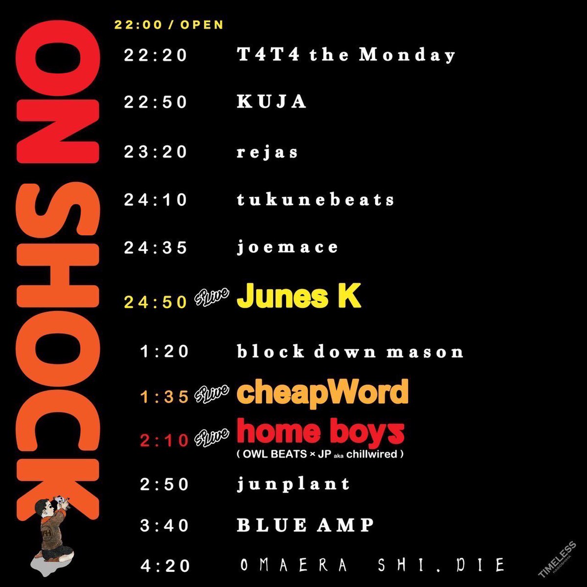 mace19joe's tweet photo. ON SHOCK ㊗️
今夜です‼️at TIMELESS https://t.co/QgmJ83OTfg