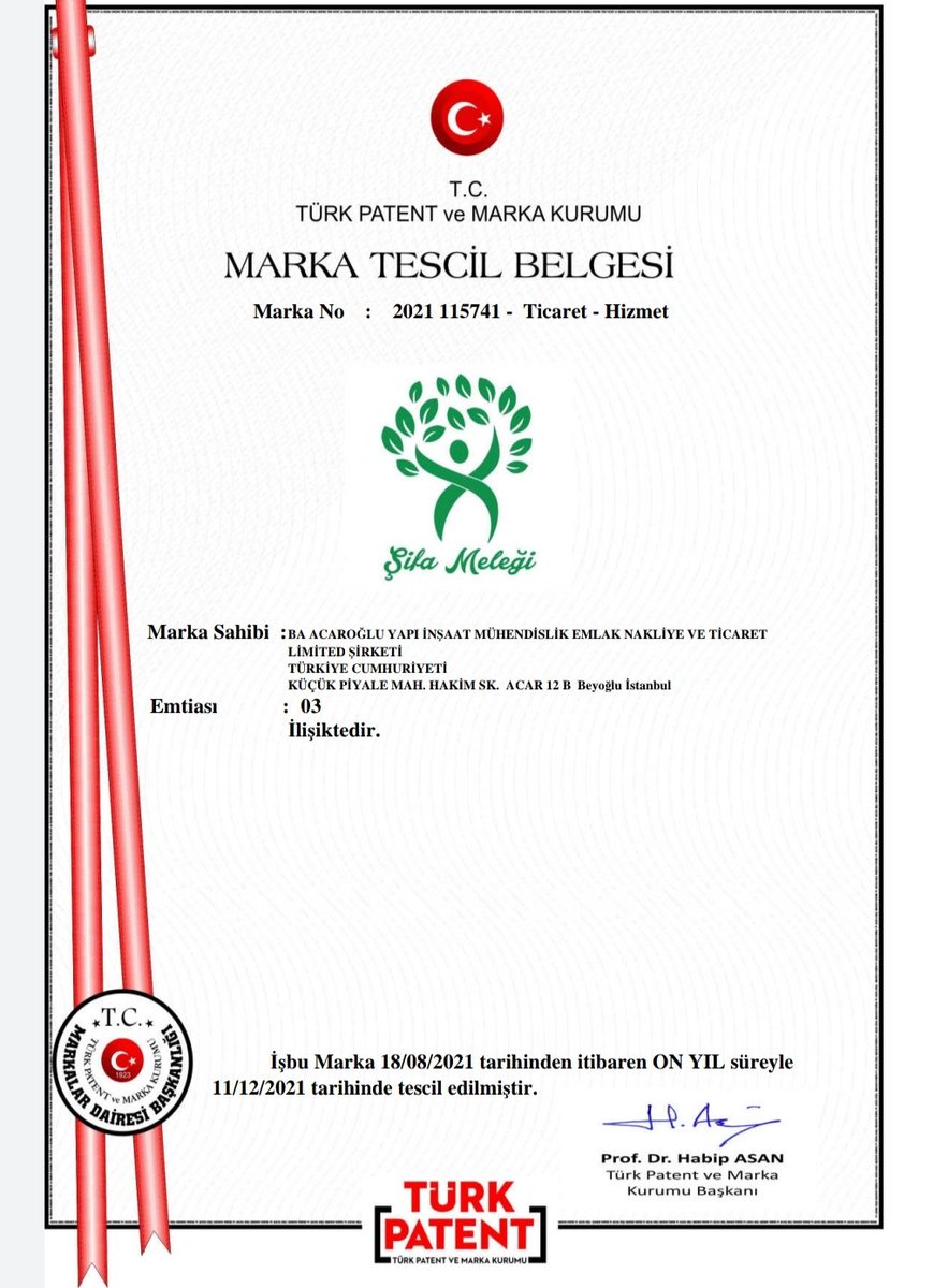 Markamız Türk Patent ve Marka Kurumu tarafından tescillendi!

<a href="/AcarogluYapi/">Acaroğlu Yapı</a> yatırımlarından olan ve Tıbbi ve Aromatik Bitkiler üretimi alanında AR-GE çalışmaları devam eden Şifa Meleği markamızın Marka Patenti ile artık tescillenmesinin gururunu yaşıyoruz.