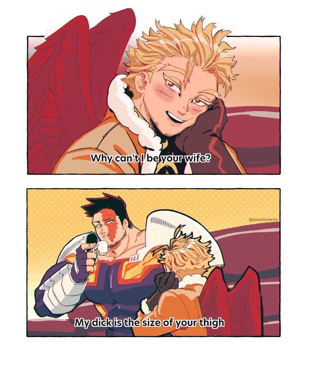 But he really want to be your wife tho Endeavor san😳

#hotwings #ENHO #BNHA #endhawks 