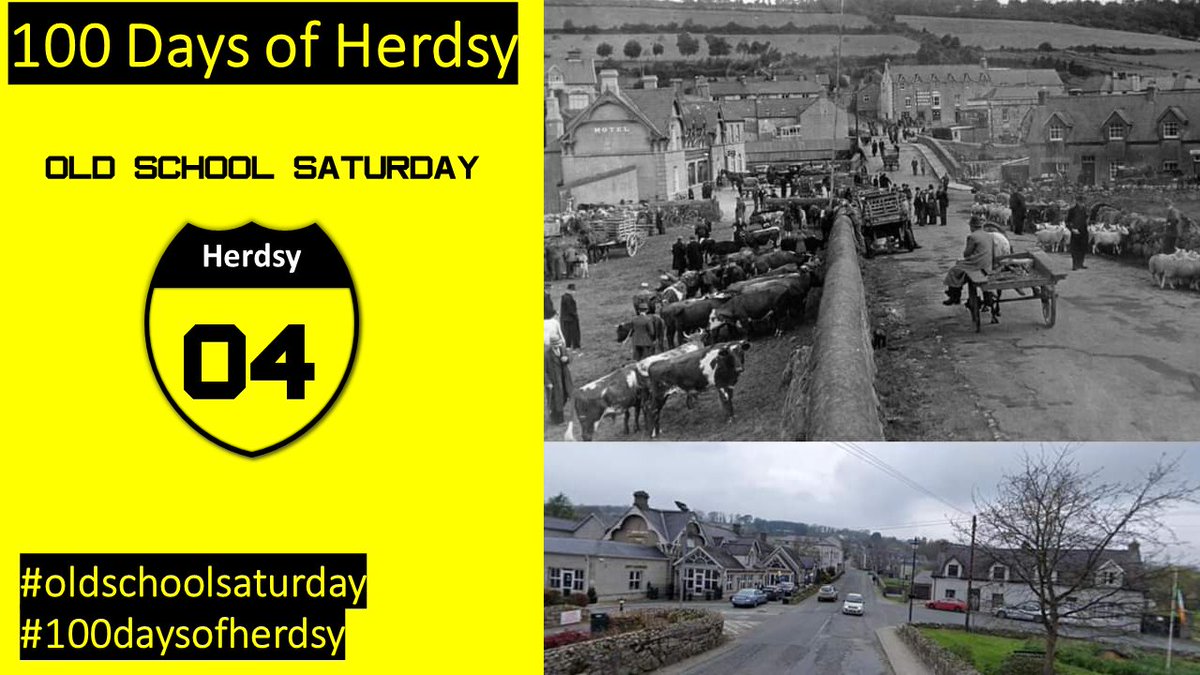HerdsyHQ's tweet photo. Happy Christmas Day Week Eve, if that makes any sense. Since its Saturday, we are going old school to a simpler time!Here is a pic of a town on Mart day back when &amp; today? Has it changed much? If anyone has pics like these I love to see them!!! #100daysofherdsy #oldskoolsaturday https://t.co/PAd97QSgyY