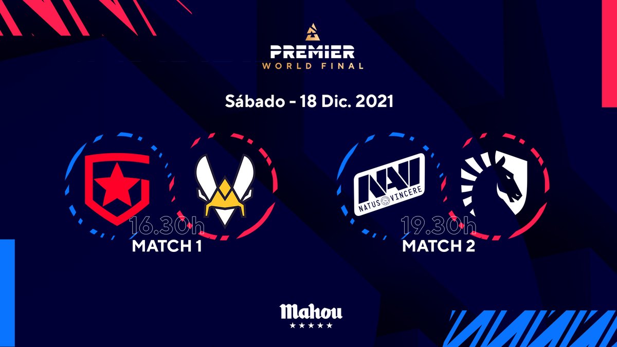 Unity League - CS:GO (@lvpescsgo) on Twitter photo ¡Penúltimo día, hora de conocer al primer equipo finalista de la #BLASTWorldFinal!
Con <a href="/_Pitu_/">Pitu Herranz</a> y <a href="/mahou_es/">Mahou</a>
⏰16:30 <a href="/GambitEsports/">Gambit Esports</a> vs <a href="/TeamVitality/">Team Vitality 🐝</a>
⏰19:30 <a href="/natusvincere/">NAVI</a> vs <a href="/TeamLiquid/">Team Liquid</a>
➡️twitch.tv/pituherranz
➡️twitch.tv/lvpes2 ¡Penúltimo día, hora de conocer al primer equipo finalista de la #BLASTWorldFinal!
Con <a href="/_Pitu_/">Pitu Herranz</a> y <a href="/mahou_es/">Mahou</a>
⏰16:30 <a href="/GambitEsports/">Gambit Esports</a> vs <a href="/TeamVitality/">Team Vitality 🐝</a>
⏰19:30 <a href="/natusvincere/">NAVI</a> vs <a href="/TeamLiquid/">Team Liquid</a>
➡️twitch.tv/pituherranz
➡️twitch.tv/lvpes2