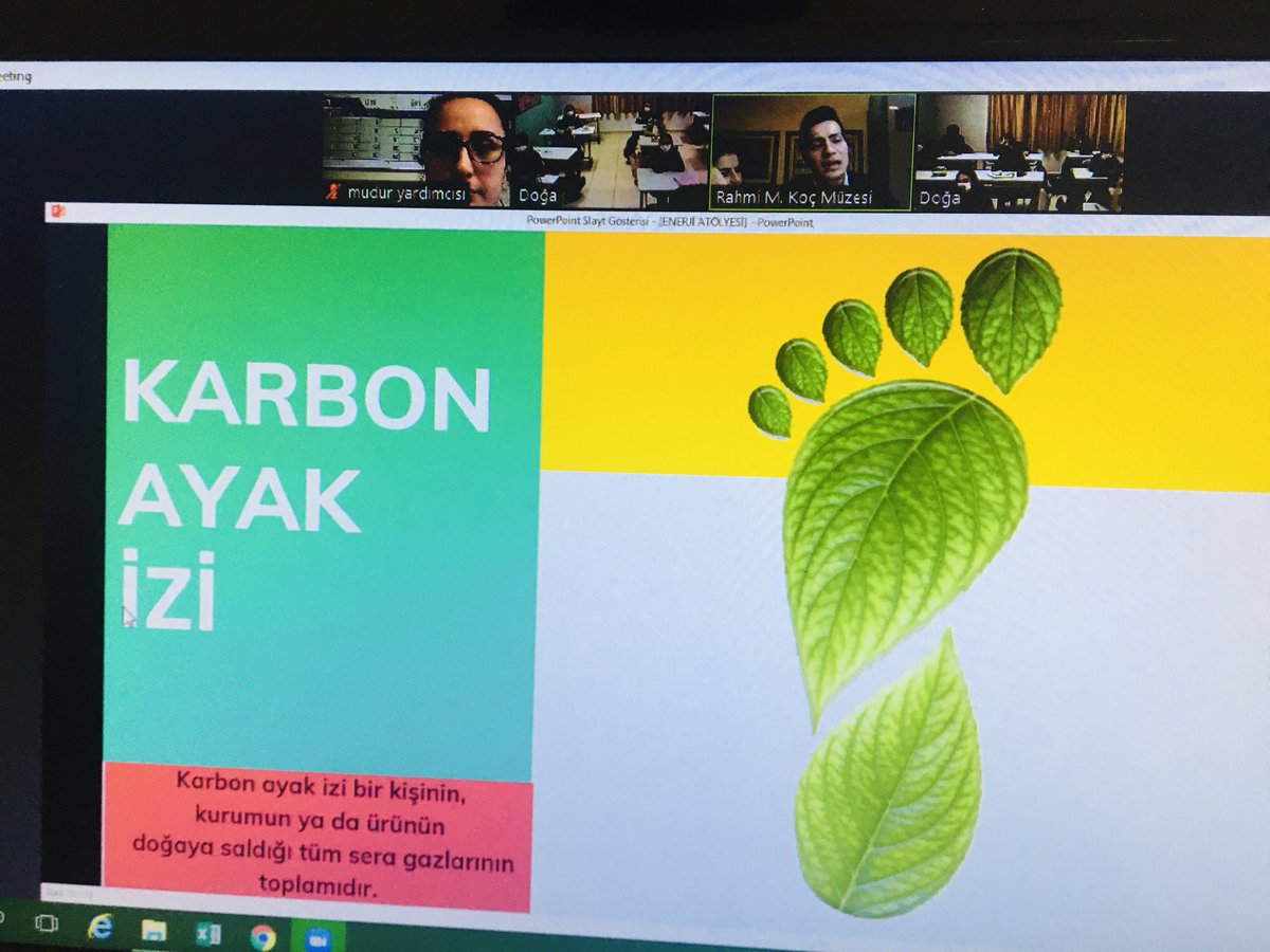 İtü Eta Vakfı Bergama Doğa Ortaokulu 7. Sınıf öğrencilerimiz Rahmi M.Koç Müzesinin çevrimiçi atölyelerinden Enerji Atölyesine katıldılar. Yenilenebilir enerji kaynaklarının iklim krizi üzerindeki olumlu etkileri hakkında farkındalıklarını arttırdılar. <a href="/mftufekci/">Mehmet Fatih Tüfekçi</a> @erincdemirci