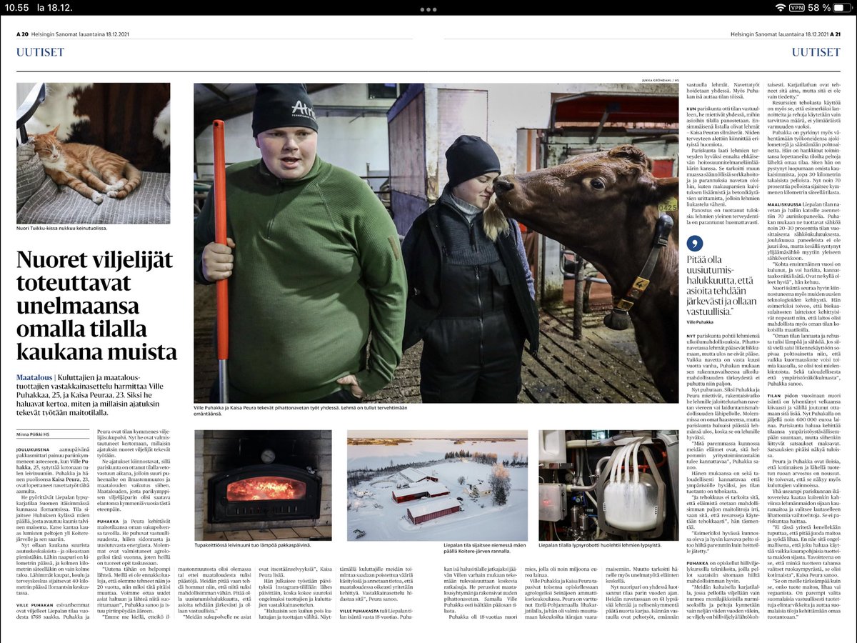 ”Tavoitteena on se, että minkä tuotteen tahansa valitset ruokaympyrästä, se olisi kotimaista”

”On parempi valita suomalaisia vastuullisesti tuotettuja elintarvikkeita ja auttaa suomalaisia tiloja kehittämään omaa tuotantoaan.”

Hyvin sanottu !