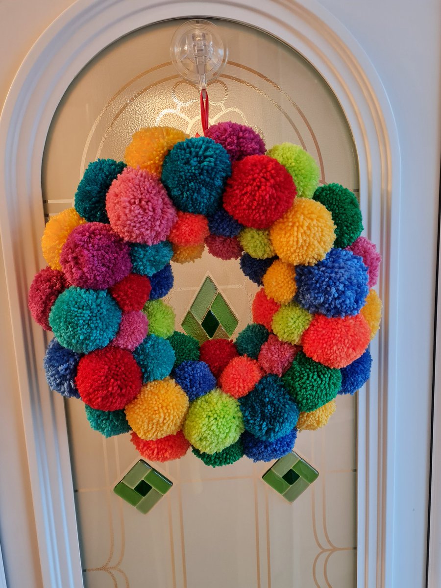 @Hobbycraft @Hobbycraft_CCR Absolutely love my homemade Christmas wreath!! Bringing brightness and cheer to all