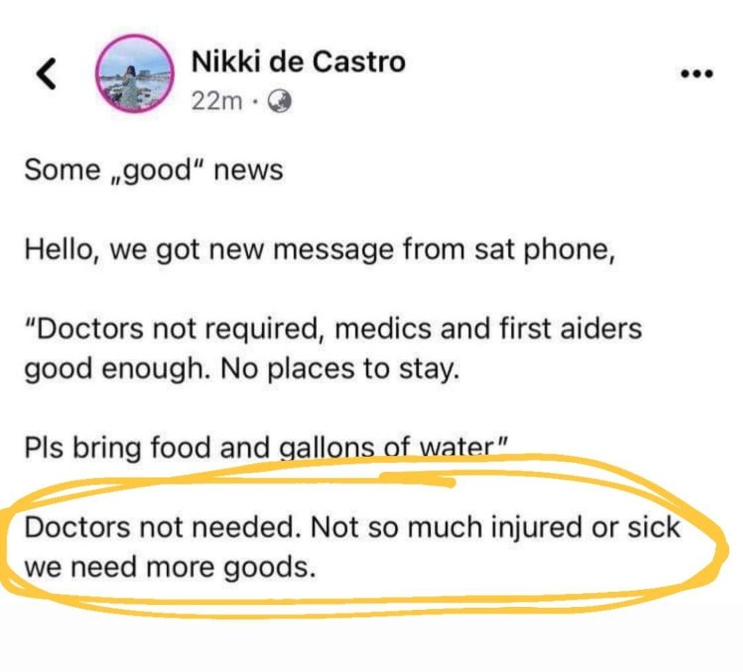 yupsheskitten's tweet image. ADDITIONAL UPDATE CAME IN FROM SAT PHONE: 

#ODETTEPH #SiargaoNeedsHelp