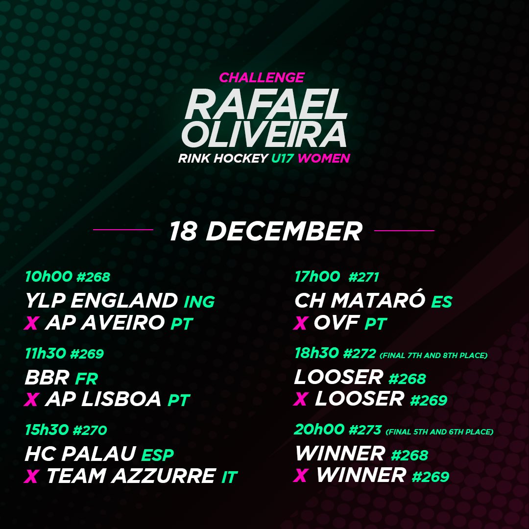 RHEuro2021's tweet photo. 🔜 18 December
🗓 𝔻𝕒𝕪 𝕊𝕔𝕙𝕖𝕕𝕦𝕝𝕖

#okeurou17f #rinkhockey #hóqueiempatins #hockeysobrepatines #hockeypista https://t.co/JvKFKrE4wD