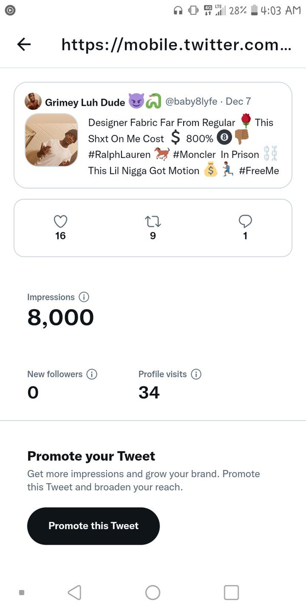 Z5Glock's tweet image. 8k Impressions 😎 Go Quote My Pin Tweet ❗ #2Global 🎱👎🏾🌹