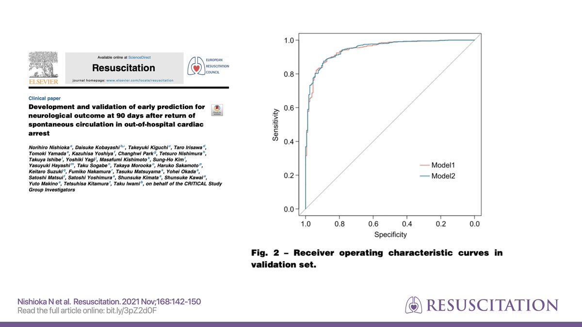 This prediction tool containing detailed in-hospital information showed good performance for predicting neurological outcome at 90d immediately after ROSC in OHCA patients. A simple calculator is available here: pcas-prediction.shinyapps.io/pcas_lasso_90d/

🔗 bit.ly/3pZ2d0F #FOAMres #FOAMcc