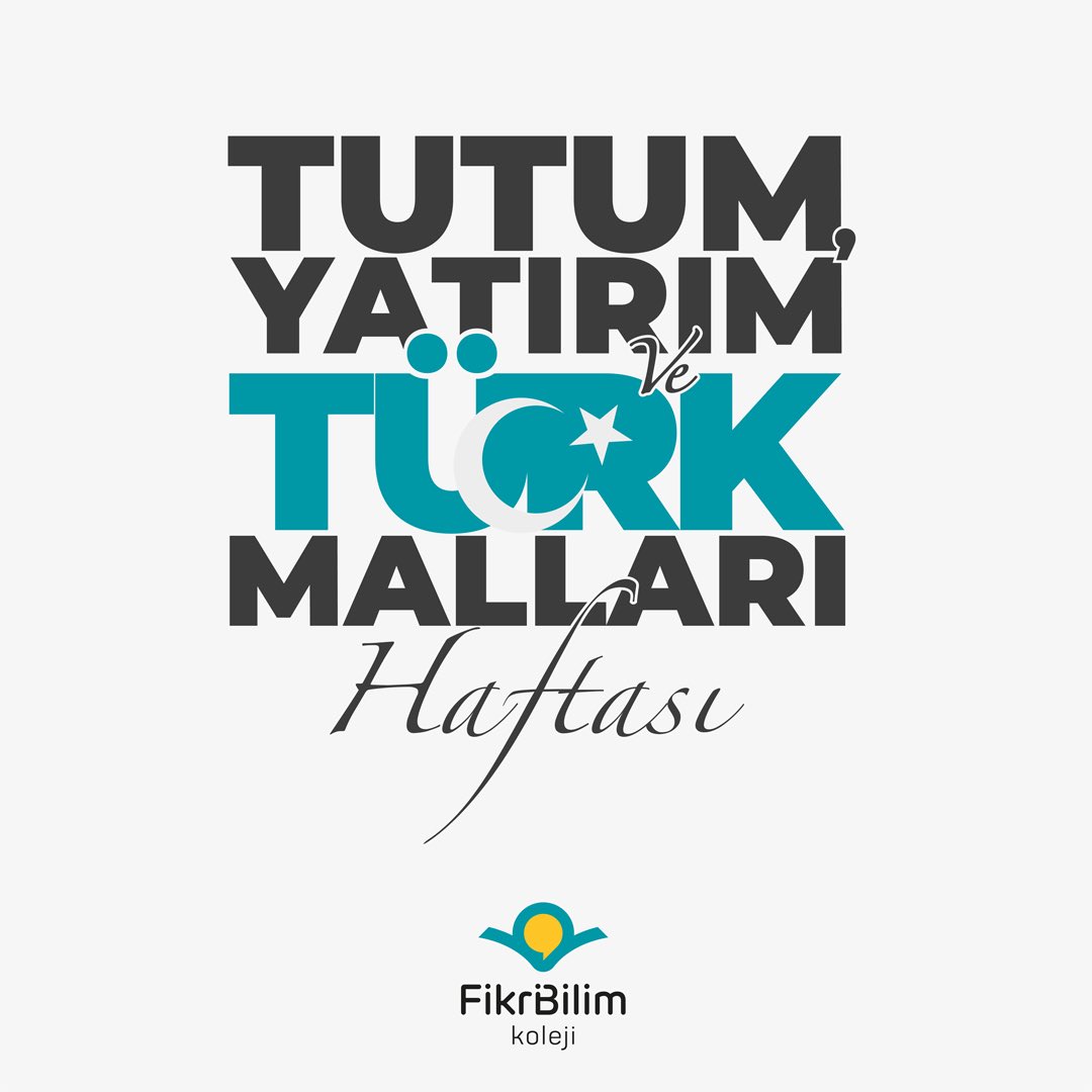 Tutum, Yatırım ve Türk Malları Haftası kutlu olsun. Tüm kaynaklarımızı millî bir değere  dönüştürerek ülkemiz ve milletimiz için çalışmaya, üretmeye, geri dönüşüme ve ülkemize katkı sunmaya devam edecek nesiller yetiştiriyoruz. 

#türkmalı #tutumyatırım #fikribilimkoleji