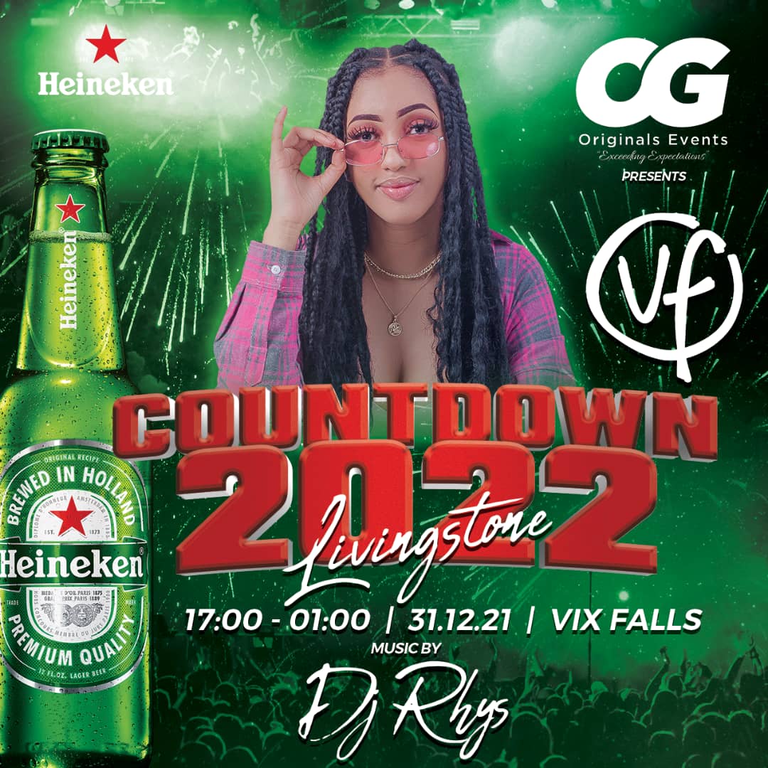 ogeventszambia's tweet photo. Good morning OG fam🤗
THE COUNT DOWN BEGINS ⏳Vf countdown 2022🕺💃
DJ Rhys is Back in town ladies and Gentlemen, She loves Livingstone and Livingstone LOVES her too.
Lets make some noise and Enter the New year with some #NewAge and some Heineken on the side.
#OGEvents https://t.co/TRhVj1m2CZ