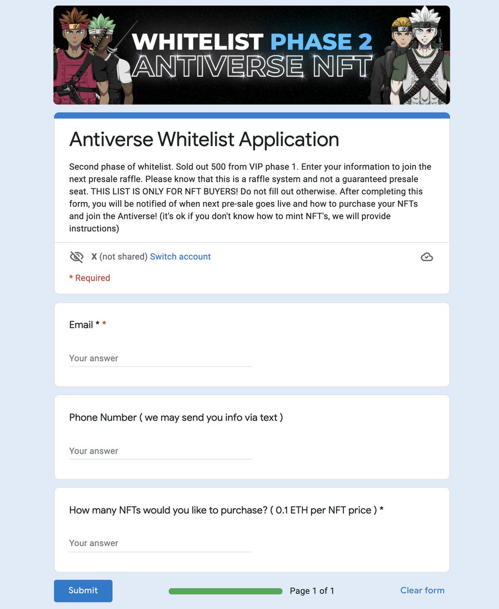 Antiverse NFT tweet media