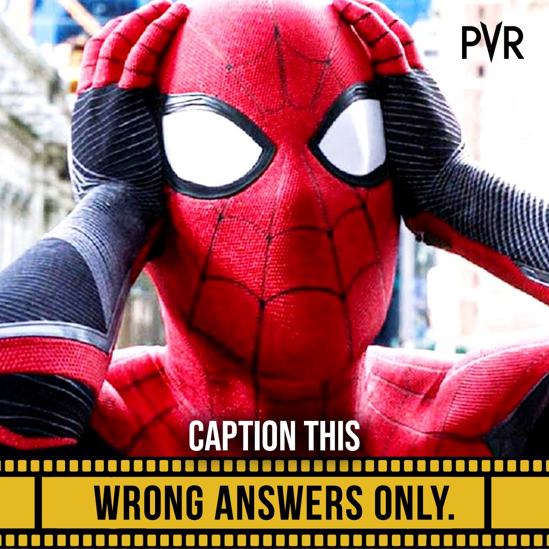 _PVRCinemas's tweet photo. We’ll start: Deva Re Devaa!!! 

#pvr #pvrcinemas #wronganswersonly #spidermannowayhomeatpvr #yourhero #InCinemas #exciting #marvelstudios #marvelcomics #marvellover #SonyPicturesEntertainment #giftcard #pvrgiftcard #giftofentertainment #SPIDERMANATPVR https://t.co/WwCjy1Tt53