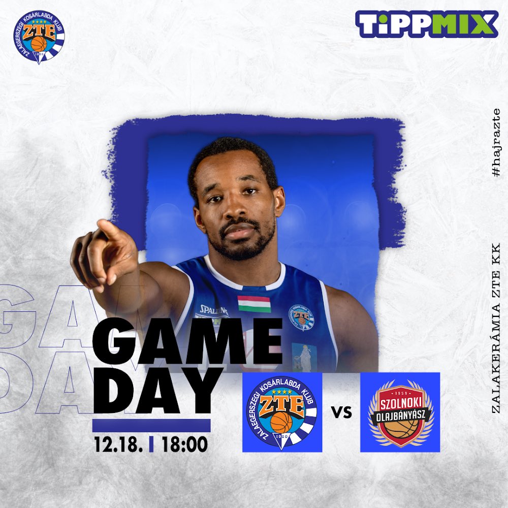 NB1/A Alapszakasz 1️⃣2️⃣. forduló 🔵⚪️
🏀 <a href="/zte_kk/">Zalakerámia ZTE KK</a> - <a href="/SzolnokiOlaj/">Szolnoki Olaj KK</a> 
🏢 Zalakerámia Sport-és Rendezvénycsarnok
⏱ 1️⃣8️⃣: 0️⃣0️⃣
🎫 jegy.ztekosar.hu/zte-szolnok

Hajrá Fiúk! 💪🏻

<a href="/zte_kk/">Zalakerámia ZTE KK</a>