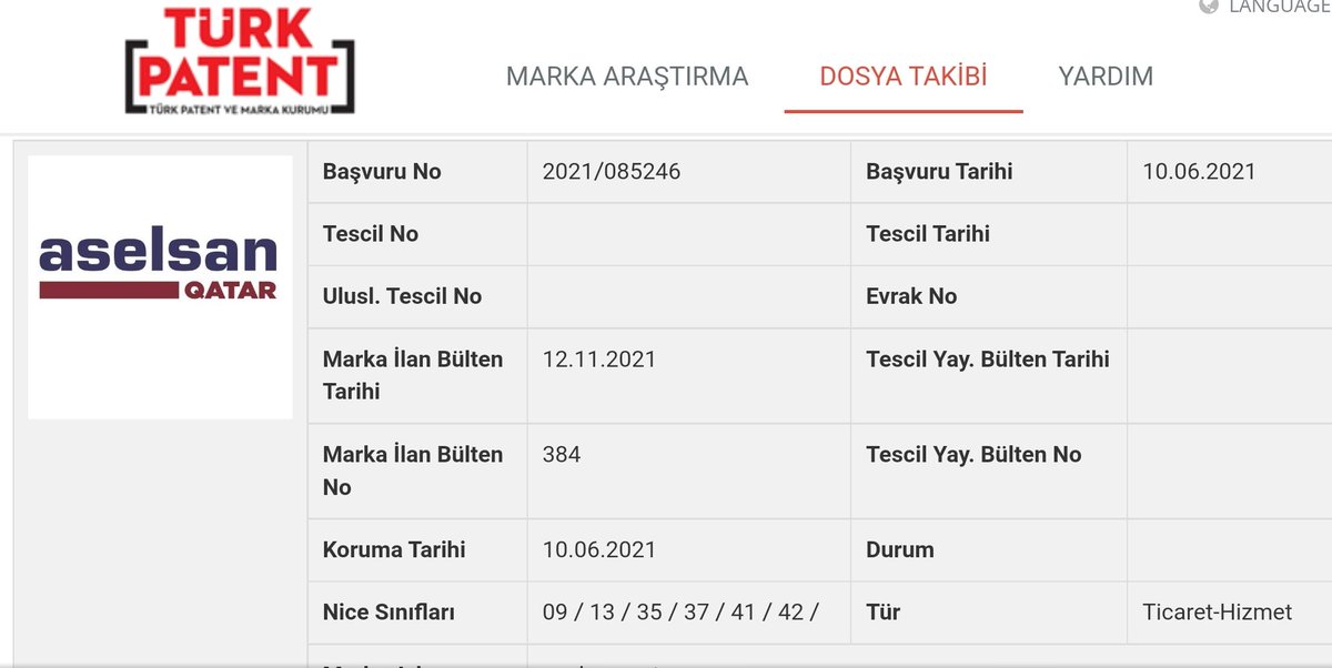 "Aselsan Qatar" markası, 12 Kasım 2021 günü tescil edilmiş.

Konuyla ilgili CHP’li vekil Mahmut Tanal, Milli Savunma Bakanı Hulusi Akar’a yönelik Meclis’e soru önergesi verdi.