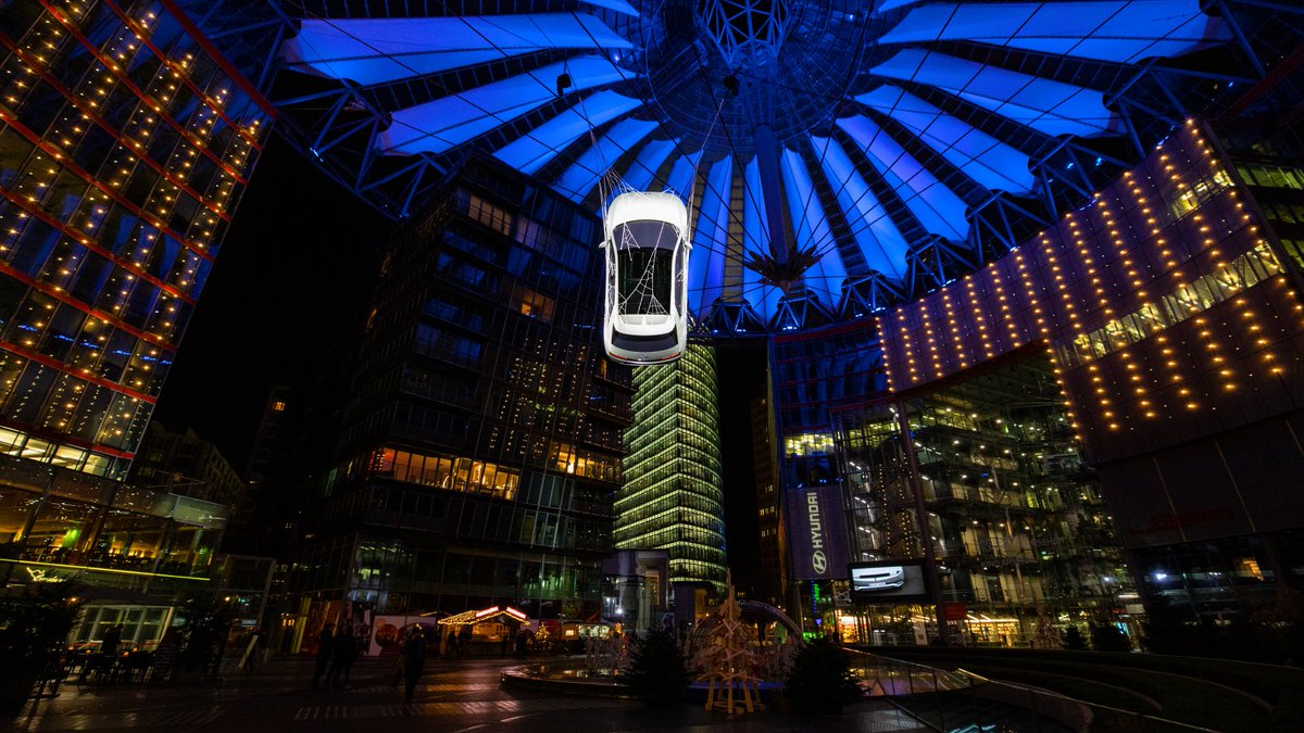 To mark the partnership between Sony Pictures Entertainment and Hyundai, and to coincide with the release of Spider-Man: No Way Home, an IONIQ 5 has been hung from the roof of the Sony Centre in Berlin, as if supported by Spider-Man’s iconic webbing. More: https://t.co/KgEoPBxaLn https://t.co/tIepLBej1s