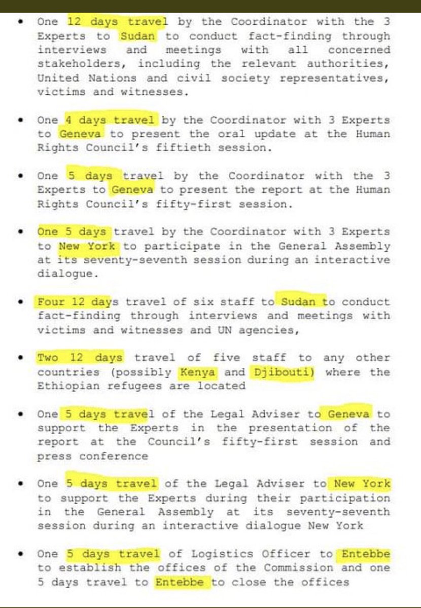 This is UN HRC newly established body  schedule to collect data in Ethiopia #nomoreneocolonilism