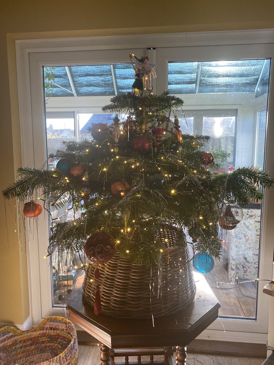 Fern_Britton's tweet photo. I did warn you . I have got my baubles out AND decorated my tastefully tiny tree. ( smutty minds!) https://t.co/660VKaMr0f
