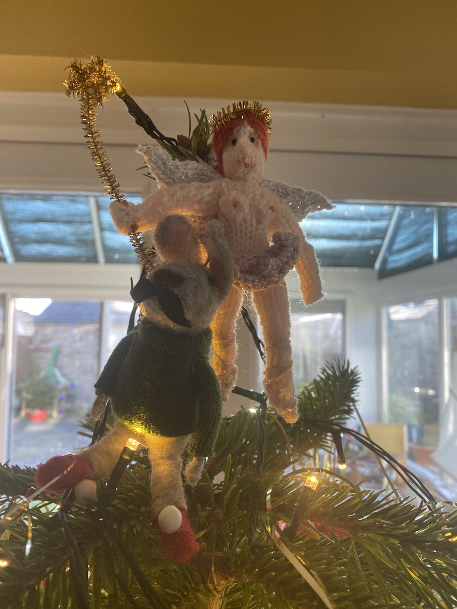 Fern_Britton's tweet photo. I did warn you . I have got my baubles out AND decorated my tastefully tiny tree. ( smutty minds!) https://t.co/660VKaMr0f