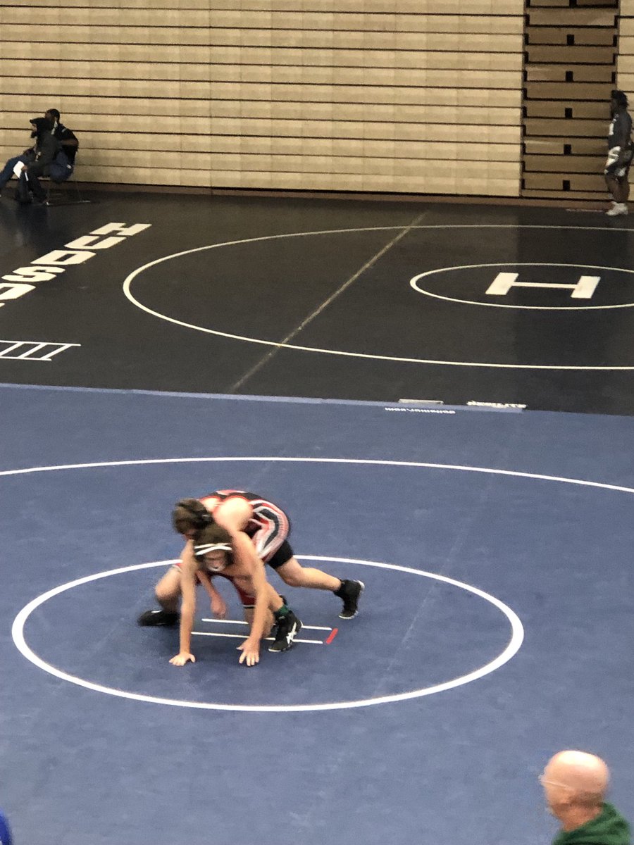 BuckeyeDun's tweet photo. So very proud of Noah last night. He was down 9-2 in the 3rd period at the Hudson Holiday Tournament and he never gave up. He kept fighting and ending up earning his first Varsity pin as a freshman! #proudDad https://t.co/4C5GmXBvpA
