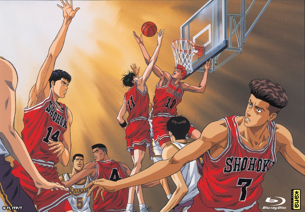 EditionsKana's tweet image. Nous venons de l'annoncer sur la PAM TV, Kana Home Video proposera l'année prochaine une édition Blu-ray limitée à 1000 exemplaires de l'intégrale de l'animé Slam Dunk ! 🏀

La date et le prix : prochainement.