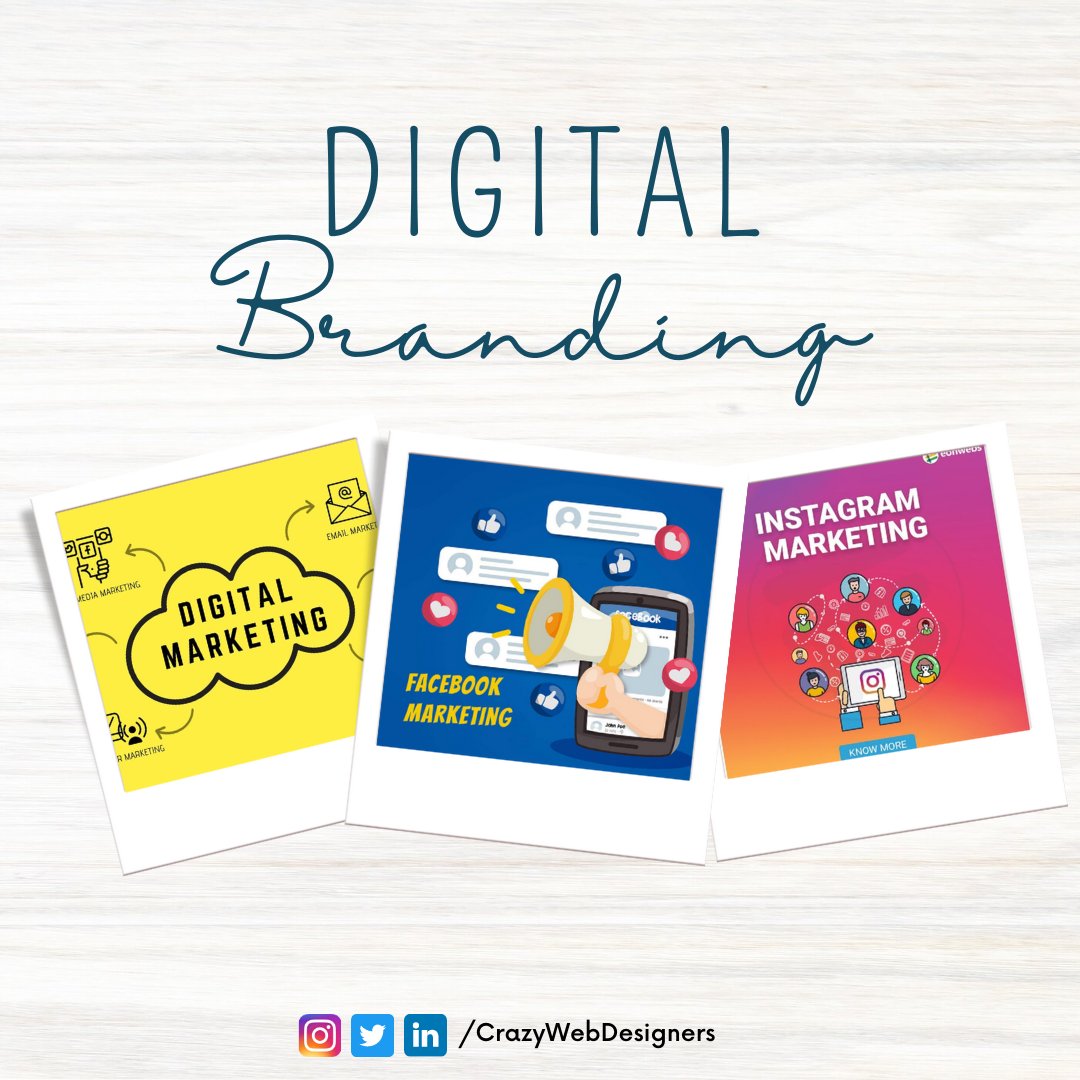 CrazyWebD's tweet image. Digital Branding Will Live On Forever. Digital branding is a brand management technique that uses a combination of internet branding.

#branding #follow #graphics #BrandStrategy #BrandNew #promotionset #webdesigning #team #work #cwd #crazywebdesigners #designers #webdesignagency