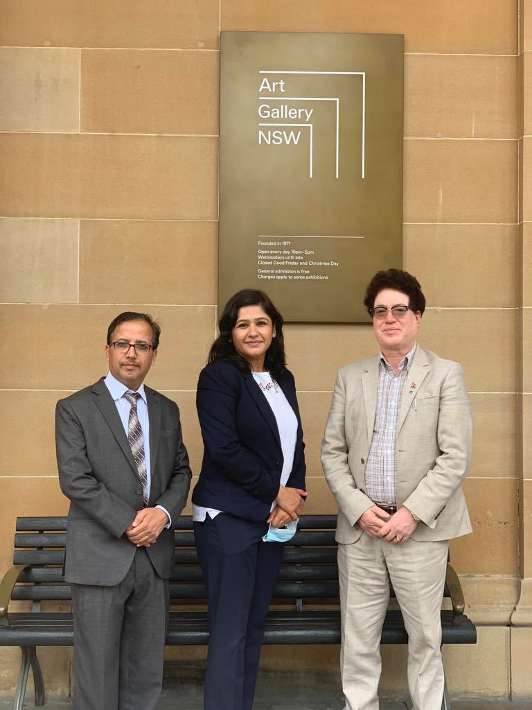 durapada's tweet photo. Had a fruitful discussion with the rep. of the Art Gallery of NSW about the safe return of wooden sculpture, which was received by the Gallery as a gift in 2000, but it was identified to have been stolen from Nepal. They are ready to return this to its rightful place in Nepal. https://t.co/KYKdE15qfJ