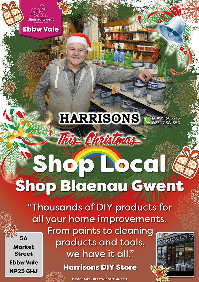 BlaenauGwentCBC's tweet photo. This Christmas - Shop local, support local, buy local. https://t.co/mRvSdI00Hu