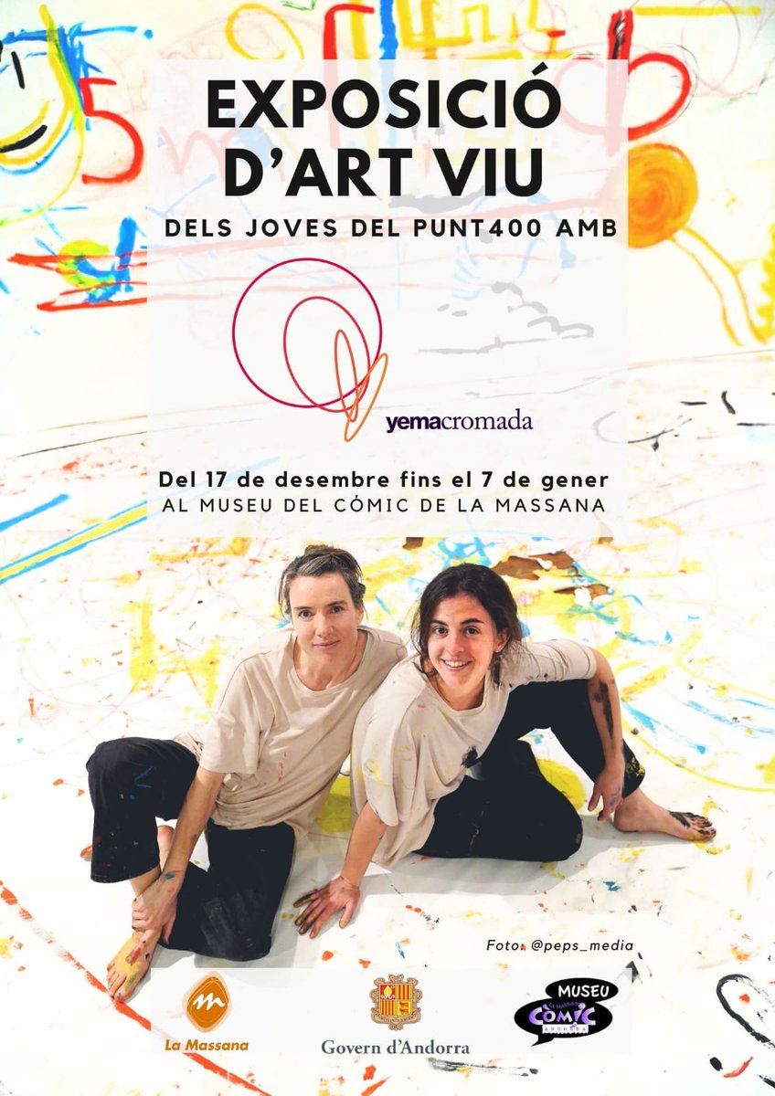 lamassanacomic's tweet photo. Tenim el plaer d'acollir l'Exposició d'Art Viu dels joves del Punt400 amb yemacromada del 17 de desembre al 7 de gener. No us la podeu perdre!! https://t.co/1cdTyn8bfG