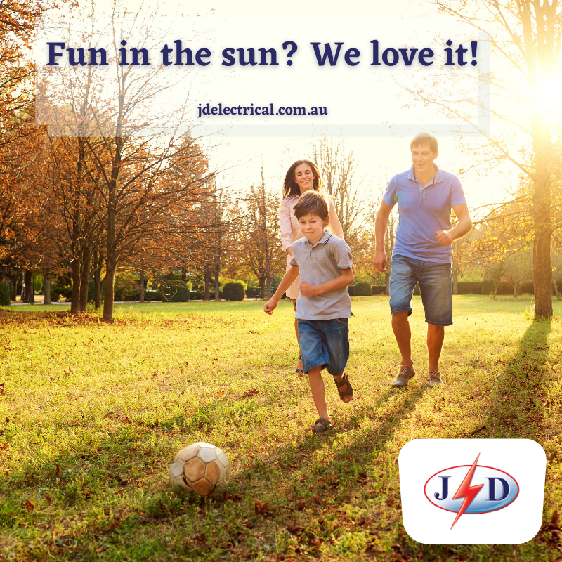 Fun in the sun? We love it!Consider what else you could do with the money you'll save on your utility bills. Contact us to Enjoy Living under the Brisbane Sun. Call :+ 0411 798 012 
Email : contact@jdelectrical.com.au
jdelectrical.com.au
 #jdsolar #brisbanesolar #jdelectrical