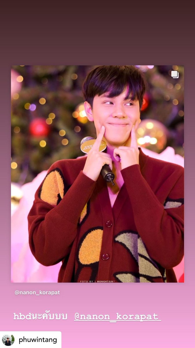 PhuwinOfficial's tweet photo. ➖ 📹 IGS @phuwintang REPOST:

hbdนะคับบบ @mynameisnanon 

สุขสันต์วันเกิด🎂พี่นนน ขอให้มีความสุขมากๆ สุขภาพแข็งแรงนะค้า ✨

🔗 https://t.co/yigjV7XrgC

#HappyTripleNDay2021 
#phuwintang https://t.co/q5D3IWX6Og