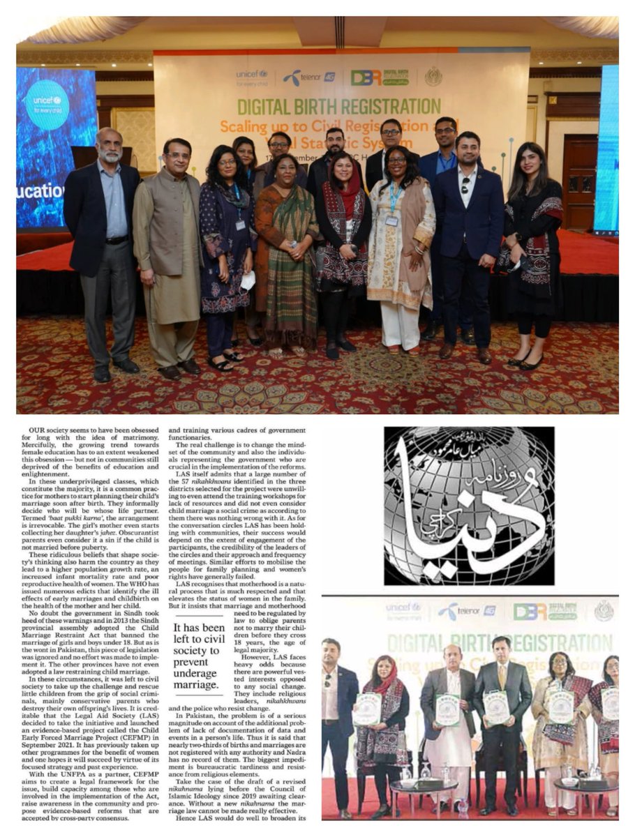 #GoS is all set in #scalingup  Civil Reg.&amp; Vital Statistics sys. (#CVRS) after successful roll out of Digital Birth Registration #DBR. CVRS also captures vital events (#death #marriage #divorce  #adoption &amp; #migration). Opportunity to reduce #inequities
<a href="/UNICEF/">UNICEF</a> @TelenorGroup