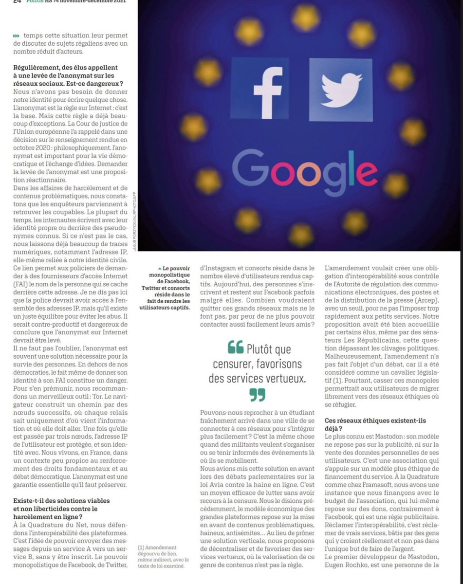 cybermodernite's tweet photo. Romain Haillard (@Renhaillard) : « il faut casser le monopole des plateformes et inciter les utilisateurs à partir »
#cybermodernité #plateforme #technologie #deepcurse #citation @laquadrature https://t.co/vWKXbFYLxE