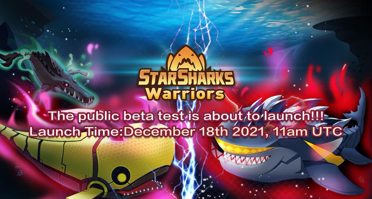 blocktides's tweet photo. 🥳Hey sharks, are you ready for the Ocean Journey 3.0? 

🌟 Starsharks Warriors - Public Beta Test ✨ is about to start 🔔on December 18th, 11 am UTC.

@binance @BinanceChain @BinanceLabs @CoinMarketCap @PancakeSwap 
#Starsharks #GameFi #Metaverse https://t.co/SZMqY6ICT1