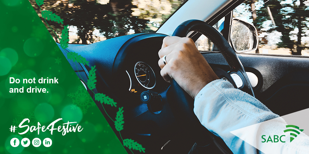 SABCPortal's tweet photo. Save lives. Do not drink and drive. 

#SafeFestive #COVID-19 https://t.co/9muSypvM9k