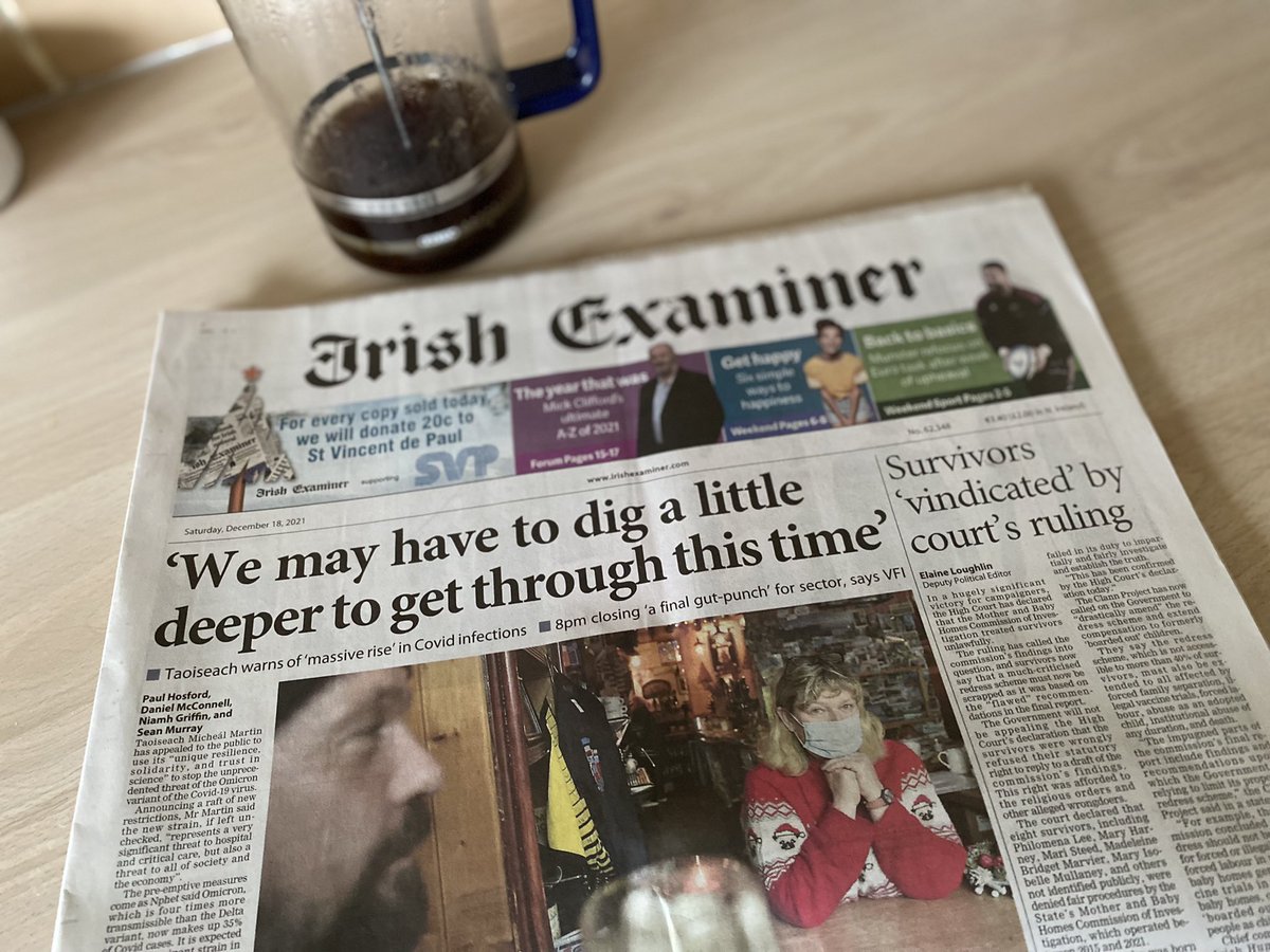 If you’re thinking of buying a newspaper today, you might consider this today - 20c from every copy sold will be donated to St Vincent de Paul #Cork