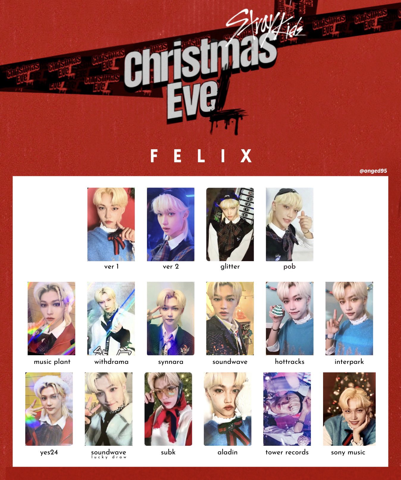 StrayKids Christmas EveL Felix トレカ subk-