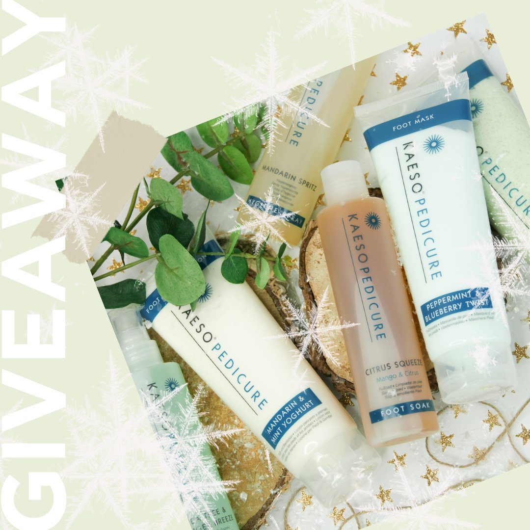KaesoBeauty's tweet photo. GIVEAWAY GIVEAWAY GIVEAWAY ✨⁠

⁠
Next up we are giving 5 followers the chance to win our Pedicure Collection! This kit contains a Foot Soak, Hygiene Spray, Foot Spray, Foot Scrub, Foot Mask &amp; Foot &amp; Leg Lotion.
⁠
Retweet to enter! Ends Xmas Eve 🎄 https://t.co/XoU512EDCn