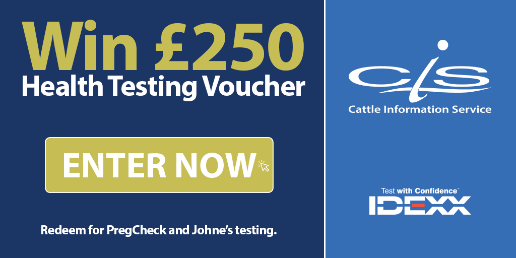 Don't forget to enter our competition to win a £250 Health Testing Voucher with CIS and <a href="/IDEXXLivestock/">IDEXX Livestock UK</a> . 

Follow the link to enter now:- bit.ly/3qlv8hi