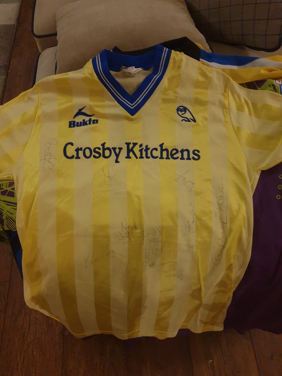 Another one for the collection,  Mel Sterland match worn shirt ,signed by the 82/83 squad .