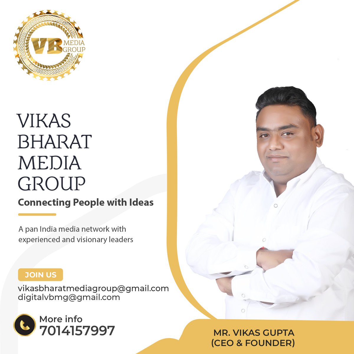 vbmg_india's tweet photo. Our zestful team is led by magnanimous founder Vikas Gupta who has paved his own path of success with the never-say-die attitude.
#VBMG #vbmgindia #vikasbharatmediagroup #VBmediagroup https://t.co/FyRdog9QMv