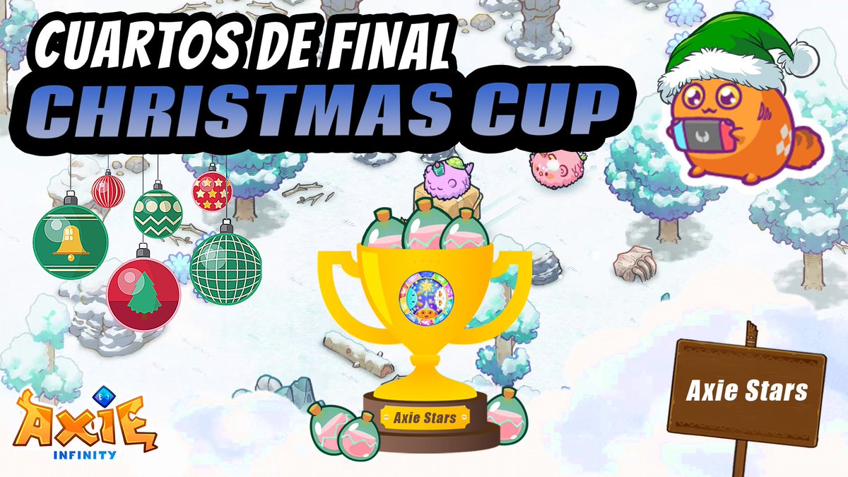 AxieStars's tweet photo. ¡CUARTOS DE FINAL! CHRISTMAS CUP

HOY 18 de DICIEMBRE en TWITCH (16:00 España, 10:00am Venezuela, 23:00 Filipinas).

🤛¡No te lo pierdas!🤜

https://t.co/gNC7S3ksYz 

#AxieInfinity #AxieInfinityScholar #AxieinfinityScholarship https://t.co/2uOK6pGFIF