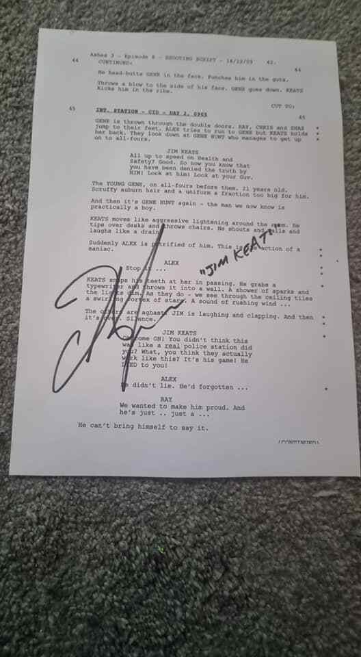 13challenge's tweet image. PLS RT&amp;amp;FOLLOW : Don't miss out on this awesome signed #ashestoashes script page from @DanielMays9 as #JimKeats. Get your bids in now @ ebay.co.uk/itm/2247463612… and support @CwC_UK at the same time. LOADS more goodies online as well in time for xmas!