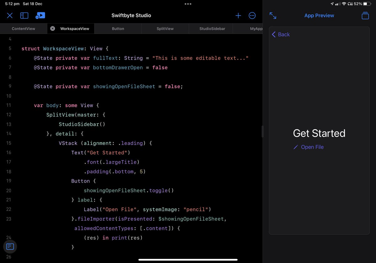 keithcodes's tweet image. Swift Playgrounds 4 is a phenomenal addition to @Apple’s development offerings - a clean native experience for developing Swift apps on-the-go. This is exactly what I envisioned when they announced it at WWDC 2021. #apple #swiftplaygrounds4 #swift