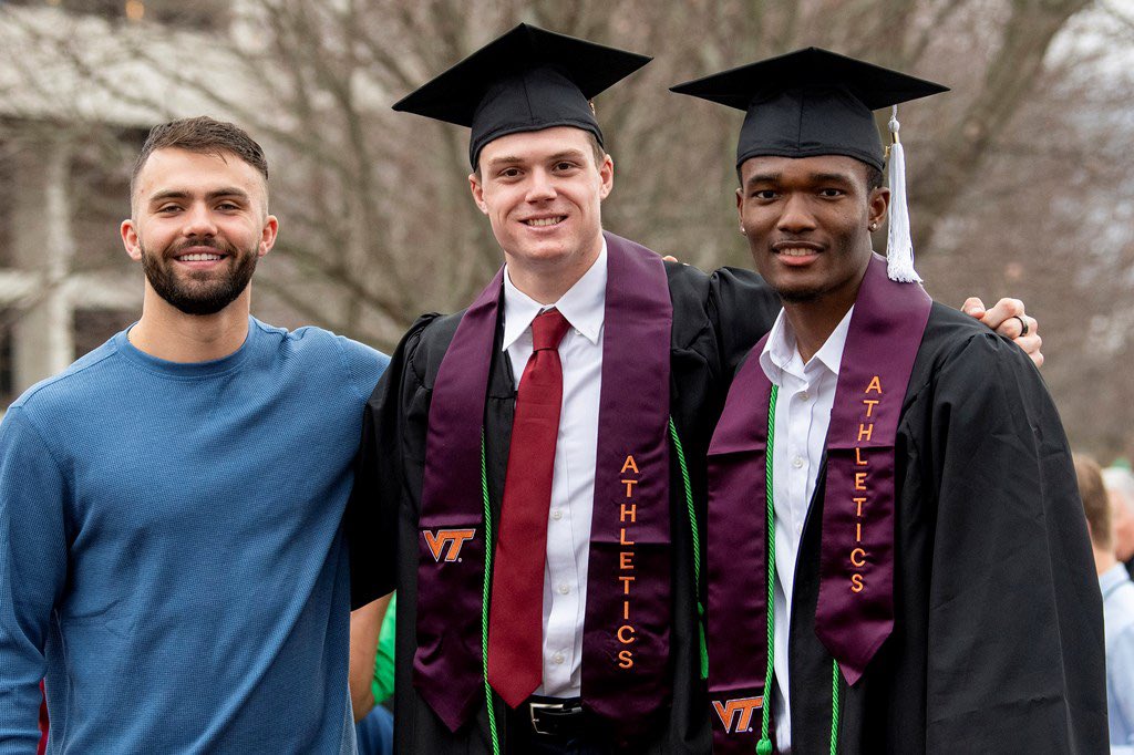 HokiesTFXC's tweet photo. ACC Champions, and now graduates ✅🎓

Congrats to Tyreke and Pat for earning their degrees yesterday! https://t.co/CuIIcSqRe4