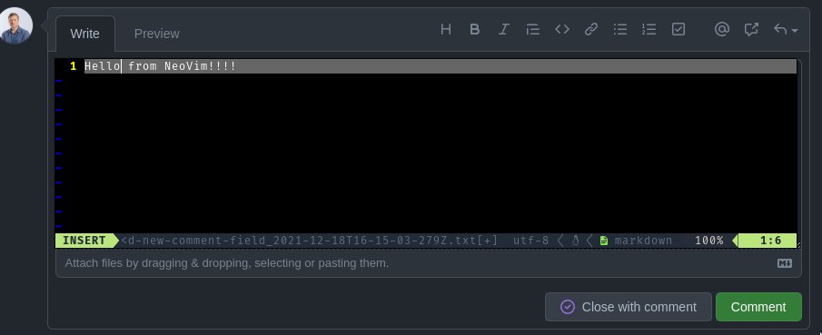 If I can't have a full browser in <a href="/Neovim/">Neovim, e/plugins</a>, at least I can now have full Neovim in my browser!  Thanks, #FireNVim!