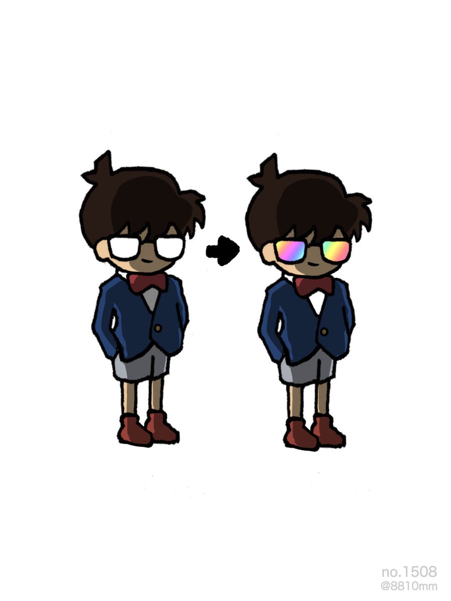 male focus hands in pockets bow shorts glasses bowtie 1boy  illustration images